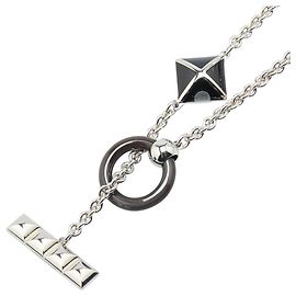 Collier de Chien Medor XO d'Hermès Noir Argenté