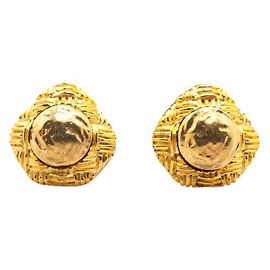 Vintage Goldplated Clip Ohrringe von Chanel Golden