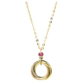 Colar Sweet Trinity da Cartier com Safira Rosa Dourado