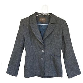 Isabel Marant Jacke aus Harris Tweed Dunkelgrau Anthrazitgrau
