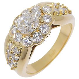 GRAFF Pear Shape Au750 Diamond Ring Golden