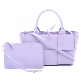 Bolsa Tote Mini Arco da Bottega Veneta Roxo