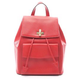 Céline Mochila de cuero rojo Celine Roja