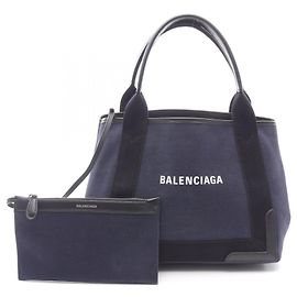 Balenciaga Navy Cabas S Tote Bag Schwarz Marineblau