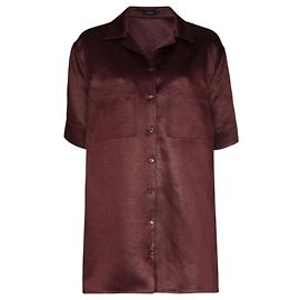 Joseph Brani-chintz Leinenmischung Shantung Hemd Rot Rot