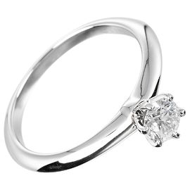 Tiffany & Co Tiffany Setting Solitärring aus Platin mit RBC-Diamant F/VS1 Silber