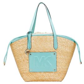Borsa tote beige e azzurro chiaro Michael Kors Beige Blu chiaro