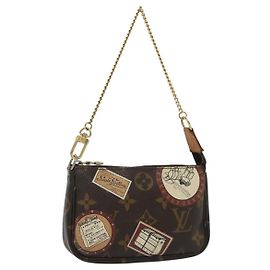 LOUIS VUITTON Monogram Patch Mini Pochette Accessoires Pouch M95804 Auth 141677V Monogramm