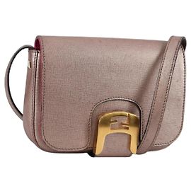 Fendi Bolsa de Ombro Chameleon em Couro Rosa Dourado Auth BA5136 Rosa Dourado