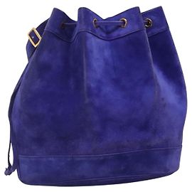 Hermès HERMES Borsa a Spalla Market GM Camoscio Viola Oro Auth 140923 D'oro Porpora