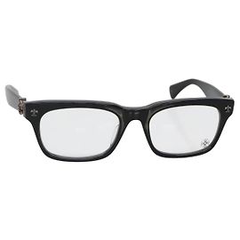 Chrome Hearts GITTIN ANU Glasses Ag925 Black Auth 134896M Black