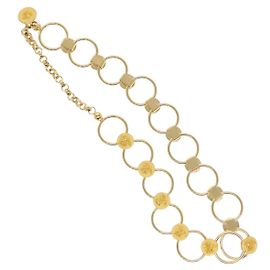 Gianni Versace Chain Belt Metal Gold Auth BA5265 Golden