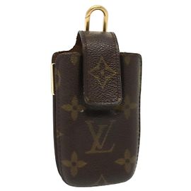 LOUIS VUITTON Monogram Estojo para Telefone Internacional Cell M63064 LV Auth BA5365 Monograma