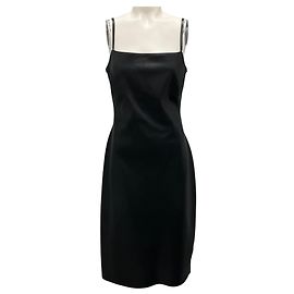 L'Agence Black Dream Vegan Leather Dress Black