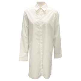 Camicia lunga con bottoni Xarlie Eggshell di The Row Bianco