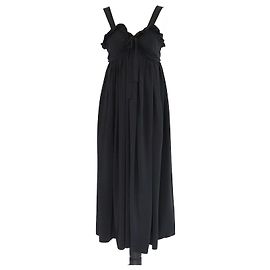 Chloé Chloe Black Silk Sleeveless Long Dress Black