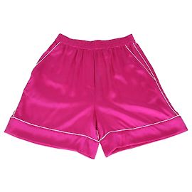 Short de pyjama en satin magenta à taille élastique et poches de Dolce & Gabbana Autre