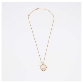 Colar Chopard Happy Me Mim em ouro rosa 18K com diamante flutuante e letra árabe Outro