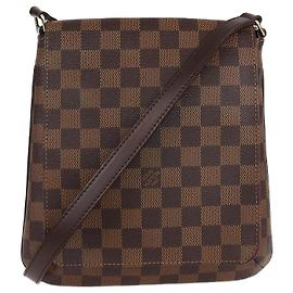 Bolso Musette Salsa de lona Damier Ebene de Louis Vuitton Otro