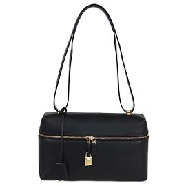 Borsa L27 in pelle nera con tasca extra di Loro Piana Nero