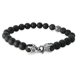 Bracciale in argento sterling con perle spirituali e diamanti David Yurman Altro