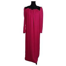 Valentino Garavani Robe longue élégante Valentino Couture en couleur magenta Noir Rose