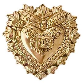 Merveilleuse broche dorée DOLCE & GABBANA de la collection 'Devotion' Doré