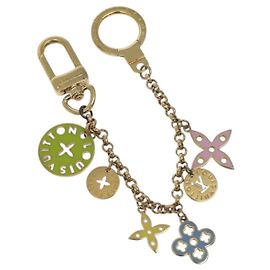 Charm e porta-chaves Looping Porto Cles em metal e esmalte Louis Vuitton Dourado