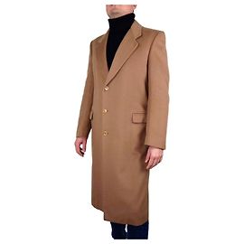 Pierre Cardin cappotto da uomo cammello in lana e cachemire Marrone Beige