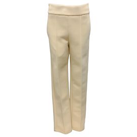 Salvatore Ferragamo Ferragamo Ivory Drawstring Jogger Pants Cream