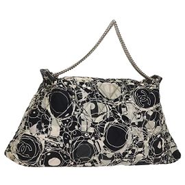 Chanel Kaleidoscope Chain Quilted Printed Satin Large Black