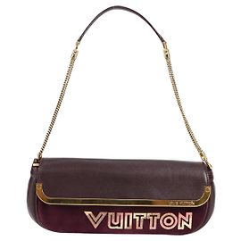 Pochete de couro avant-garde Louis Vuitton com camurça Marrom