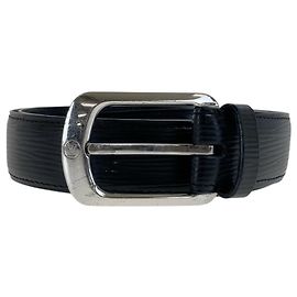 Louis Vuitton Epi Santur Ellipse Belt Black Silvery