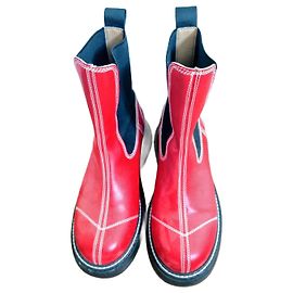 Ganni Everyday Boots Black Red