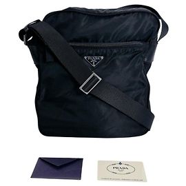 Borsa a Spalla in Nylon Prada Nero