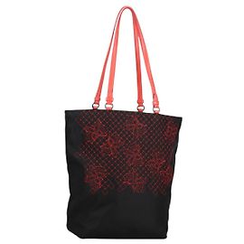 Autre Marque Borsa Tote in Nylon Nero Rosso Auth 140820V Nero Rosso