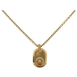 Collar VERSACE de metal dorado Auth bs29163 Dorado