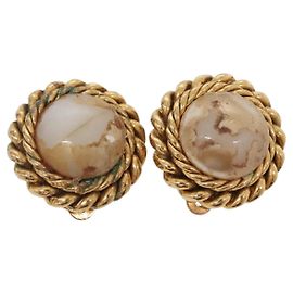 Chanel Boucles d'oreilles en métal doré CC Auth bs29157 Doré