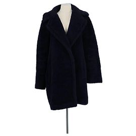 Max Mara Marineblauer Wollmantel Marineblau