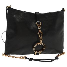 Prada Bow Shoulder Bag Vernice Saffiano Leather Small Black