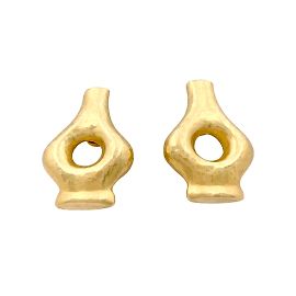 Pendientes Lalaounis 'Mesopotamia', oro amarillo martillado. Otro