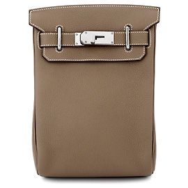 Hermès Sac à corps Hermes Kelly Akkad PM Taupe