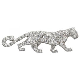 Broche Panthère de Cartier en oro blanco de 18K con diamante Otro