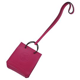 Hermès Pink Lambskin Keyring Pink