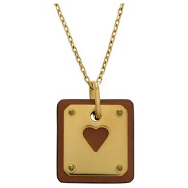 Collier Asde Coeur Ace of Hearts d'Hermès Marron