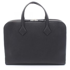Hermès Hermes Victoria Light Togo Briefcase Bag Black