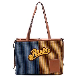 LOEWE Gran Tote de Lona Rayas Paulas Ibiza Azul Azul