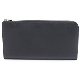 Cartera larga de cuero Epsom Hermès Negro
