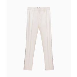 Yves Saint Laurent Pants, Tailoring White SS2022 model by Anthony Vaccarello White