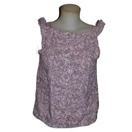 Top de algodón con estampado Burberry Multicolor